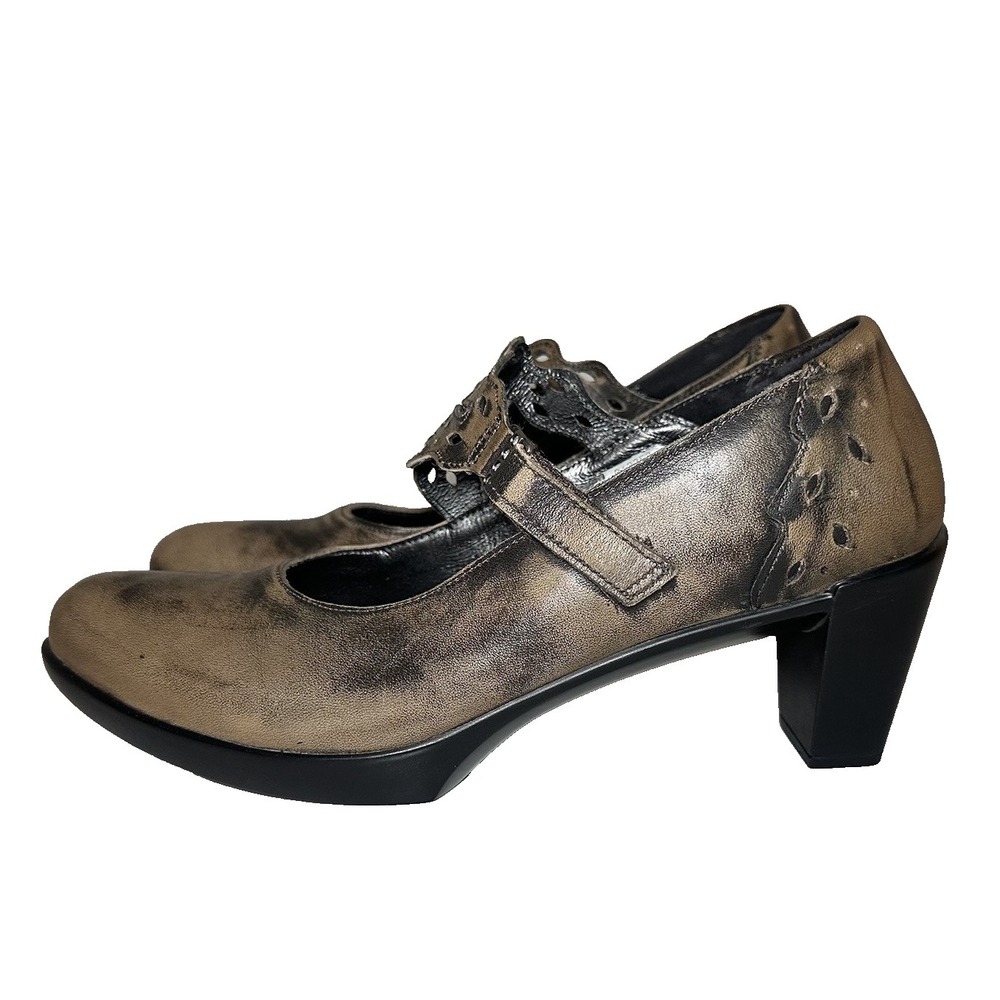 NAOT Women's 9.5 EU 40.5 Amato Mary Jane Pumps Brown Antique Ren Faire Retro